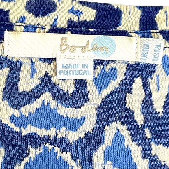 Boden Blue Tencel Tie Waist Dress Size 12L - Picture 6 of 8